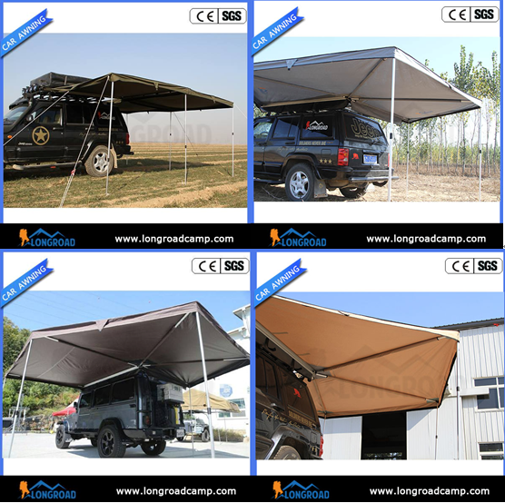 Colorful wing awning from Longroad